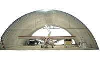 Kits de hangars Quonset en acier et bâtiments à toit métallique en arche, construction de hangars métalliques à toit à joint vissé, hangar à panneaux à écrous et boulons