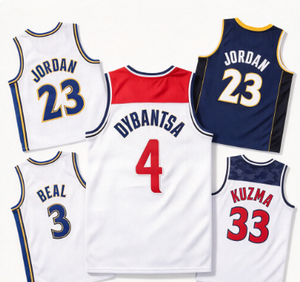 Maillot de basket des Washington Wizards # 4 Dybantsa # 23 Jordan # 3 Beal # Collection d'uniformes cousus pour hommes 33 Kuzma - Product Image 1