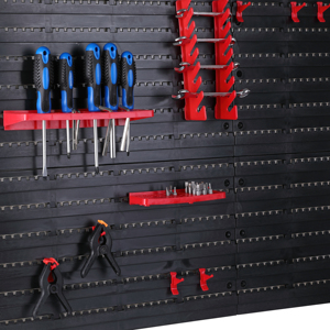 45 pezzi di muro scaffalature impilabili scatole comprese strumento holder Fissato Al Muro Pegboard Strumento di Scatole di Plastica di Stoccaggio Per Le Viti - Product Image 5
