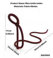 Étagère créative pour décoration de table, cordes suspendues, porte-bouteilles de vin, support en forme de serpent, support de bar, présentoir de bouteilles de vin en corde