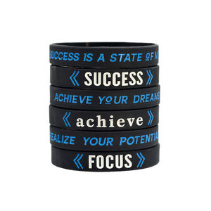 Succès atteint Focus motivationnel bracelets en silicone citations de <span class=keywords><strong>motivation</strong></span> événement fête motivationnel bracelets en caoutchouc - Product Image 1