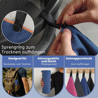 Serviette de plage en microfibre à séchage rapide, sans sable, double face, à rayures personnalisées, légère, pour le voyage, avec sac de transport