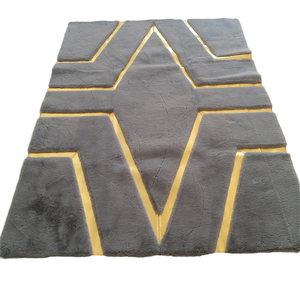 Alfombras Antideslizantes de Lujo Hechas a Mano, Estilo Moderno y Simple, con Patrón Geométrico, para Sala de Estar, Dormitorio, Auto, Tamaño Grande, de Poliéster Lavable - Product Image 4