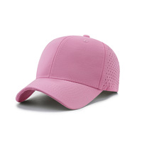 Gorra de Béisbol/Golf Personalizada al por Mayor, Transpirable, Impermeable, de 6 Paneles, Malla Tejida con Corte Láser, Secado Rápido, 100% Poliéster