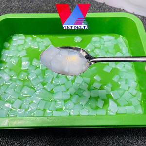 เวียดนามผลิตชานมไข่มุก รสผลไม้ เจลลี่มะพร้าว น้ำเชื่อมนาตาเดโคโค ยี่ห้อลิลลี่เวียดเดลต้า รสผลไม้ ใช้ได้ทันที 1 กก. ได้รับการรับรองฮาลาล - Product Image 1