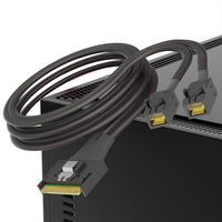 Hochgeschwindigkeits-PCI-Express-SFF-8654-8i-zu-Dual-SFF-8643-4i-Server-Datenkabel mit Nylon-Ummantelung, vergoldeten Kontakten und schwarzer Geflechtmanschette