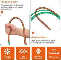Kit d'extension de tuyau en cuivre pour climatisation 4M, 1/4 1/2 3/8 5/8, avec outils manuels intégrés pour le cintrage des tubes en cuivre