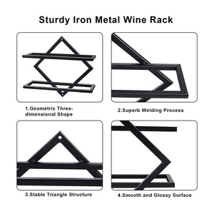 ÉCHANTILLON GRATUIT Vin Rack Mur Monté Métal Tenture Mur de Casier à Vin Porte-<span class=keywords><strong>Bouteille</strong></span> De Vin - Product Image 2