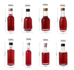 Botella de Vidrio Transparente Vacía de 50 ml para Licor, Alcohol y Vino, con Tapa de Rosca, para Personalizar con Serigrafía o Grabado, para Tequila y <span class=keywords><strong>Brandy</strong></span> - Product Image 2
