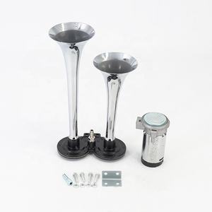 Klaxon à air double <span class=keywords><strong>trompette</strong></span> <span class=keywords><strong>12V</strong></span> 120dB avec compresseur pour voiture, camion, bateau, train, puissant, universel - Product Image 2