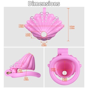 อุปกรณ์ล็อคองคชาตชาย AS-601 Pearl Shell รุ่น ABS Chastity Cage พร้อมเข็มขัด 4 ขนาด แหวนรัดองคชาตหลากสี สำหรับผู้ชาย - Product Image 6