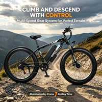 Vélo de montagne électrique 26 pouces tout-terrain, pneus larges de haute qualité, vélo électrique OEM, vélo électrique pour adulte, VTT électrique
