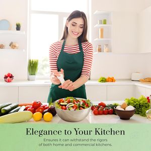 Ensemble de bols à mélanger en acier inoxydable, bols à salade de qualité professionnelle, bol de service en métal, base plate, design classique, pour la maison - Product Image 5