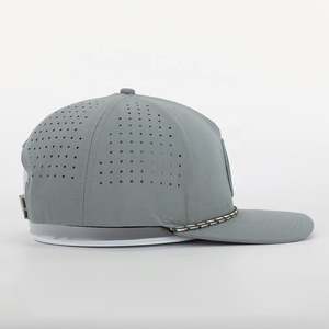 Gorra de béisbol de golf de alta calidad OEM gorra de poliéster con agujero cortado con láser deporte de 5 paneles logotipo bordado impermeable personalizado al por mayor - Product Image 4