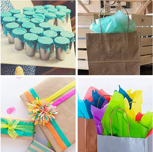 Papier de soie multicolore personnalisé pour sacs cadeaux, emballage cadeau, décorations pour <span class=keywords><strong>l</strong></span>'artisanat, fleurs, fête, pompons, bricolage - Product Image 6