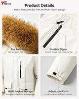 Veste d'hiver pour homme TIMETEX avec logo personnalisé, en duvet de canard blanc, imperméable, coupe-vent, parka thermique, OEM