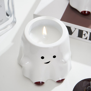 Halloween Pumpkin Scented Creative Ghost-Shaped Fragrance <b>Candle</b> Ornament <b>Gift</b> Box - Product Image 3