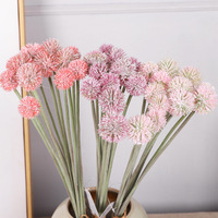 Fleurs artificielles européennes en forme de fleur de gazon, en plastique souple et peluche, ornements de fruits, simulation faite à la main, 3 têtes, velours Prince