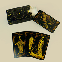 Cartes de tarot personnalisées avec impression personnalisée, design de logo, écologiques, durables, portables, finition mate, papier, estampillage noir et or