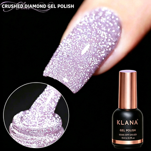 KLANA Luxury Fine Shimmer Crushed Diamond <b>Gel</b> Polish <b>Set</b> 15ML/Bottle Soak Off Eco UV <b>Gel</b> Long Lasting Shine Salon Quality - Product Image 2
