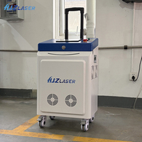 Nettoyeur laser à impulsions HJZ 200W 300W MINI, refroidi par air, portable, à fibre optique, pour l'élimination de la rouille, de la peinture et de l'oxyde