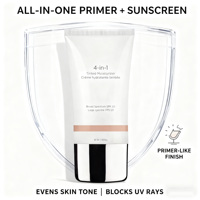 Crème solaire visage teintée végétalienne 4-en-1 à marque privée, SPF 30 large spectre, enrichie au beurre de karité et aux minéraux, OEM ODM