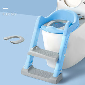 Asiento de Inodoro con Escalera para Entrenamiento de Niños, con Barandilla de Doble Cara, para Niños y Niñas, Modelo <span class=keywords><strong>ELSABABY</strong></span> EB-368, de 1 a 7 Años, Material PP+PU - Product Image 4