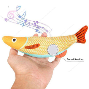 New <span class=keywords><strong>Pet</strong></span> Cat InteractiveToys 2025 Simulación 3D Fish <span class=keywords><strong>Catnip</strong></span> Peluche de juguete - Product Image 4