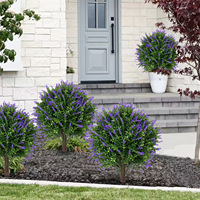Tanaman Hias Lavender dalam Pot, Anti UV, Dekorasi Lanskap Dalam/Luar Ruangan