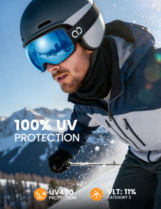 Lunettes de <span class=keywords><strong>ski</strong></span> anti-éblouissement Lamicall SG02 OEM, protection UV400, anti-buée, <span class=keywords><strong>OTG</strong></span>, <span class=keywords><strong>masque</strong></span> de neige à lentille sphérique pour hommes et femmes - Product Image 2