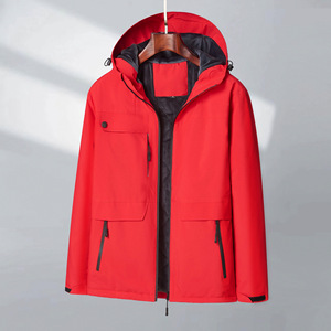 Chaqueta Cortavientos con Forro Polar para Hombre, Ropa de Trabajo, Chaqueta Gruesa con Capucha para Otoño e Invierno, con Logotipo Bordado, Uniformes Personalizables - Product Image 2