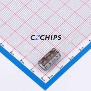 DHG250M156G150S1AA Through-Hole <b>Aluminum</b> <b>Electrolytic</b> <b>Capacitor</b> Through hole,D8xL15mm 15uF 20% 250V 370mA-100kHz - Product Image 1