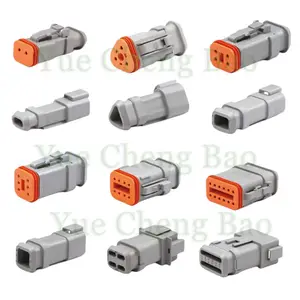 Conector de fio automático à prova d'água Deutsch 2P 3P 4P 6P 8P 12P DT E008 Série DT06-2S-E008 DT04-2P-E008