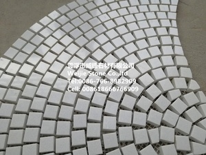 Kipas Besar Bentuk Marmer Putih Ubin Mosaik untuk Kamar Mandi Dinding dan Lantai - Product Image 2