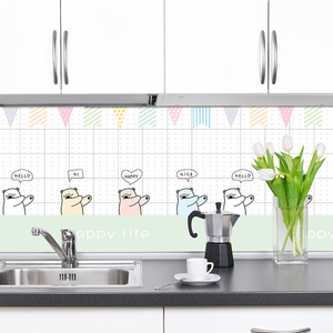 Jiuhao Kitchen Wall <b>Stickers</b> Lemon Pattern PET Self Adhesive Waterproof Fire Resistant Stovetop Backsplash Decor - Product Image 4