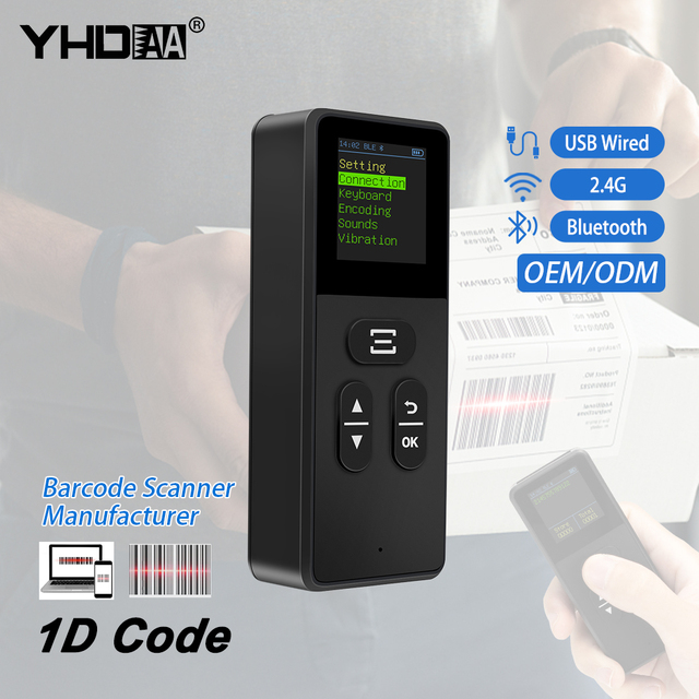 Manufacturer Direct Sales Portable Mini 2D Bar Code Reader Wireless Bluetooth Pocket Barcode Scanner