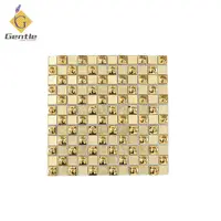 Barato brilhante superfície popular design dourado brilhante vidro e mosaico cerâmica