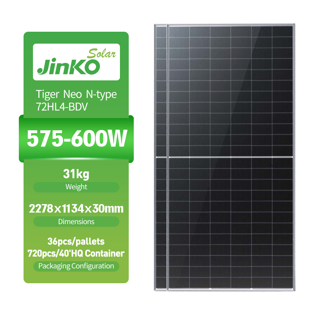 EU Stocked Renewable Jinko Topcon <strong>N</strong> <strong>Type</strong> <strong>Solar</strong> <strong>Panel</strong> System <strong>Kit</strong> 580W 600W 620W for Home