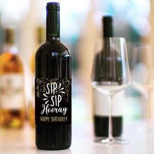 Étiquettes de vin de Noël personnalisées Étiquettes de bouteille de vin de luxe imprimées en feuille d'or pour la décoration de fête d'<span class=keywords><strong>anniversaire</strong></span> de Noël - Product Image 4