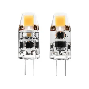 Silikon G4 LED 12V bohlam dapat diredupkan 1W COB