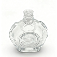 Bouteilles en verre de vodka de haute qualité JingAn D-080 750 ml, logo personnalisé, impression à l'écran, décalcomanie givrée, estampage à chaud, électrodéposition