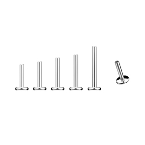 Piercing à broche en titane G23 16G F136 avec filetage interne pour lèvre, labret et cartilage - Product Image 5