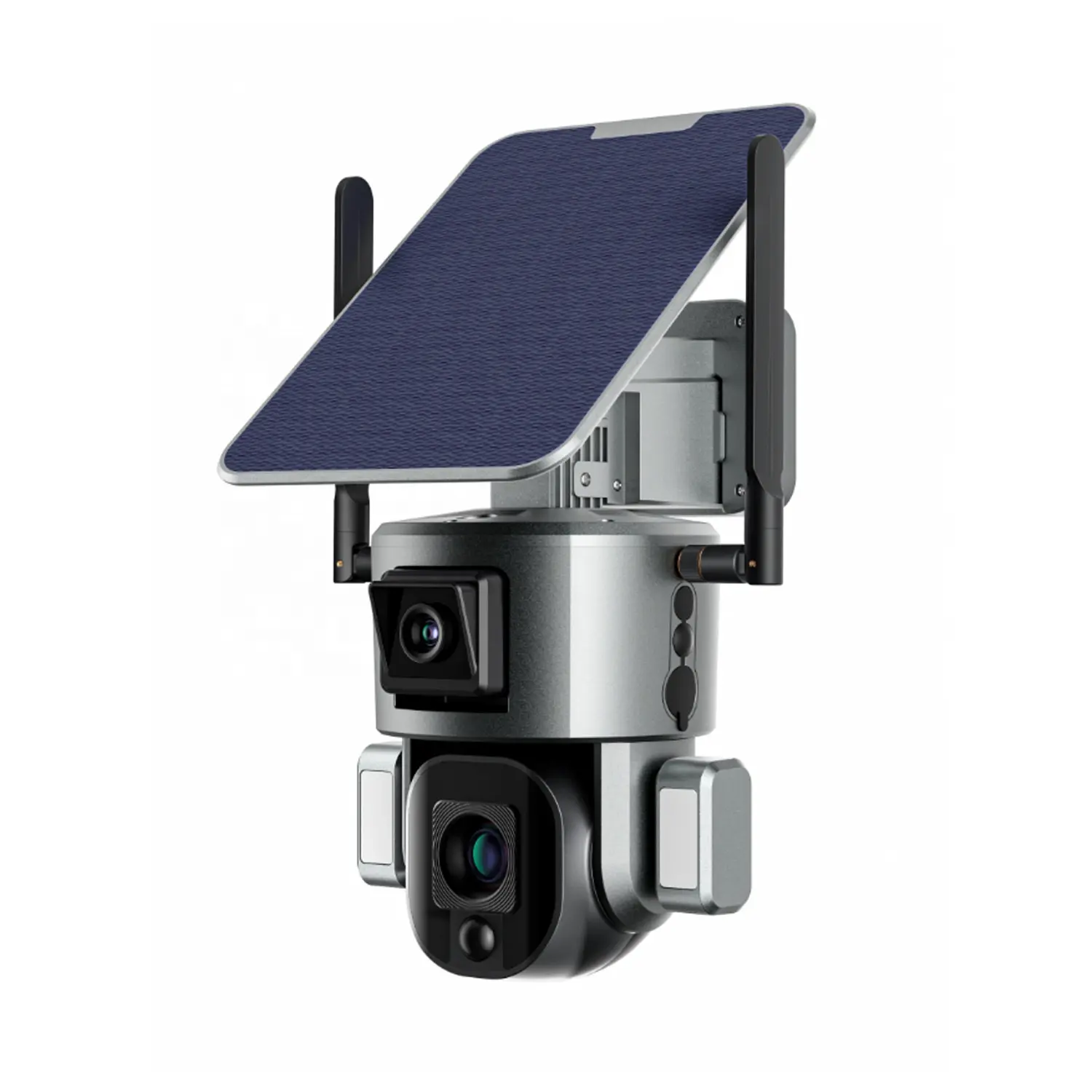 4G güneş kamera WIFI silah topu entegre kafa insansı izleme alarmı 2K HD 4x / 10x Zoom yüz izleme su geçirmez kamera