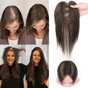 <span class=keywords><strong>Hiot</strong></span> #613 Blanco Barato Mono Top Mujeres Bang Topper cabello humano Natural Rusia Mujeres Cabello humano real Fino Transpirable Rubio Toppers - Product Image 6