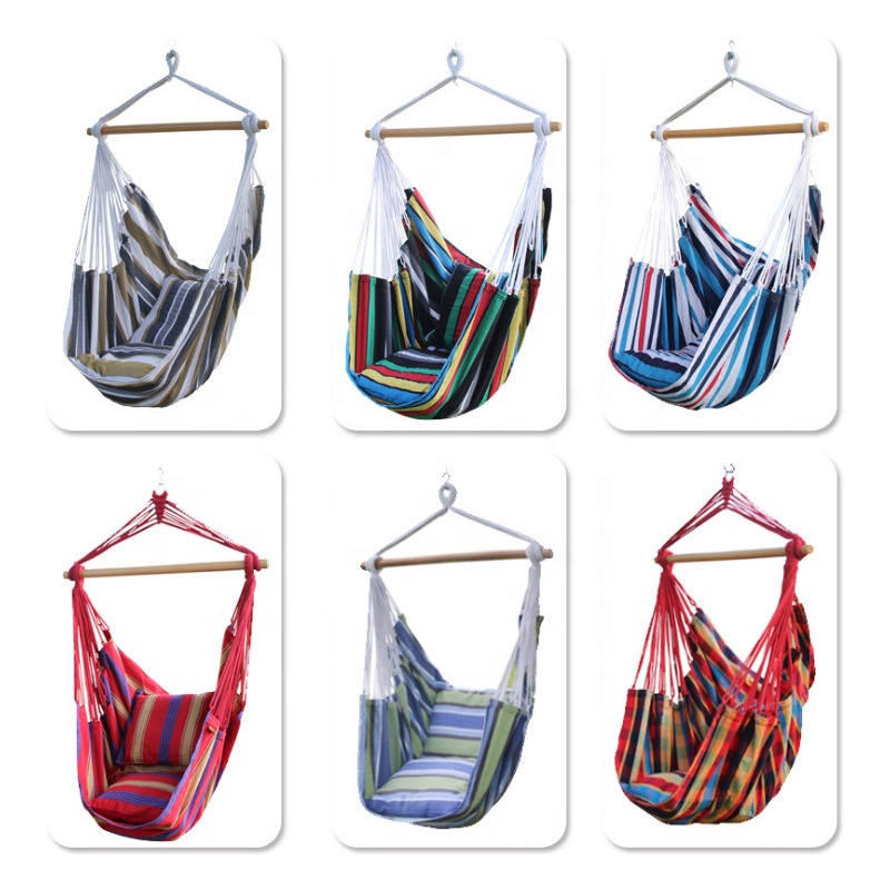 Оптовая продажа, дешевый гамак Qibu из хлопкового полотна для отдыха, качели-стулья для сада, дома, улицы