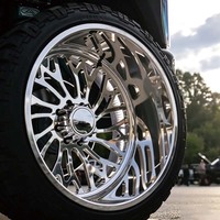 Jantes forgées multi-rayons surélevées pour camion, 20, 22, 24, 26, 28 pouces, 6*139.7, 6*135, 8*170, 8*180, 8*165.1, 5*127, à lèvre profonde polie, pour GMC Sierra