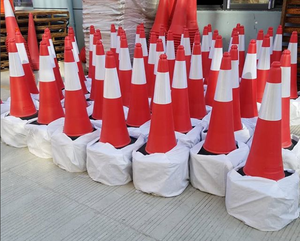 Linh hoạt đường nón rào cản giao thông với cơ sở cao su màu đen PE an toàn giao thông nón cho khu vực làm việc cảnh báo giao thông sản phẩm - Product Image 6