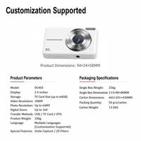 Kamera Digital 4K DLC DC403 B2B Trading 64MP Auto Focus Vlogging Camcorder untuk Amazon Dropshipping Supplier Grosir Pabrik