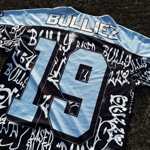 Custom Streetwear Mens Sports T Shirts Lightweight Comfort Soccer <b>Basketball</b> Mesh Men Boxy Jersey Football T-Shirt - Product Image 3