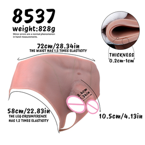Pantalones con dildo de silicona de 10.5cm de entrepierna abierta, pantalones con pene integrado, estimulación del punto G, juguetes sexuales para mujeres y transgénero (mujer a hombre) - Product Image 6